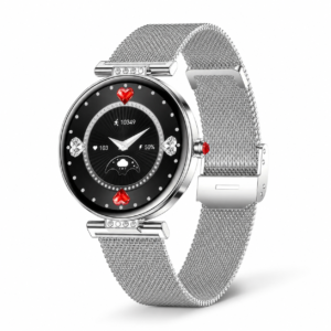 black AMOLED fitness smart watch front view
