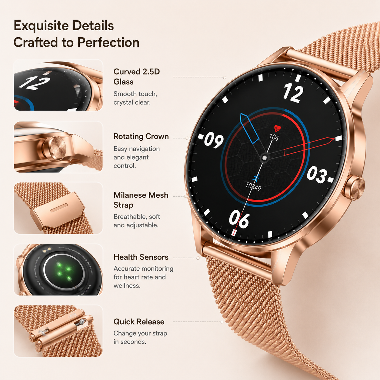 smart watch display close-up product detail